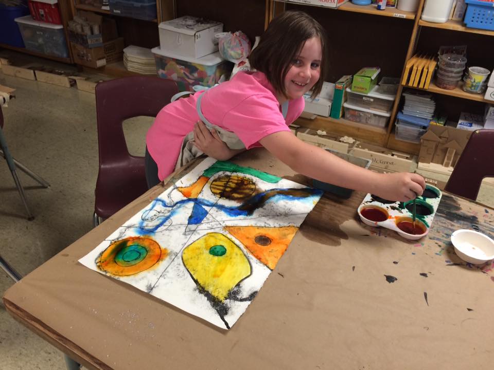 Picture of student painting